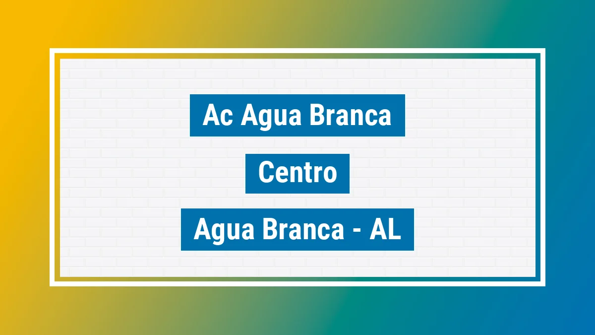 Unidade de agência dos Correios Ac Agua Branca Centro Água Branca AL