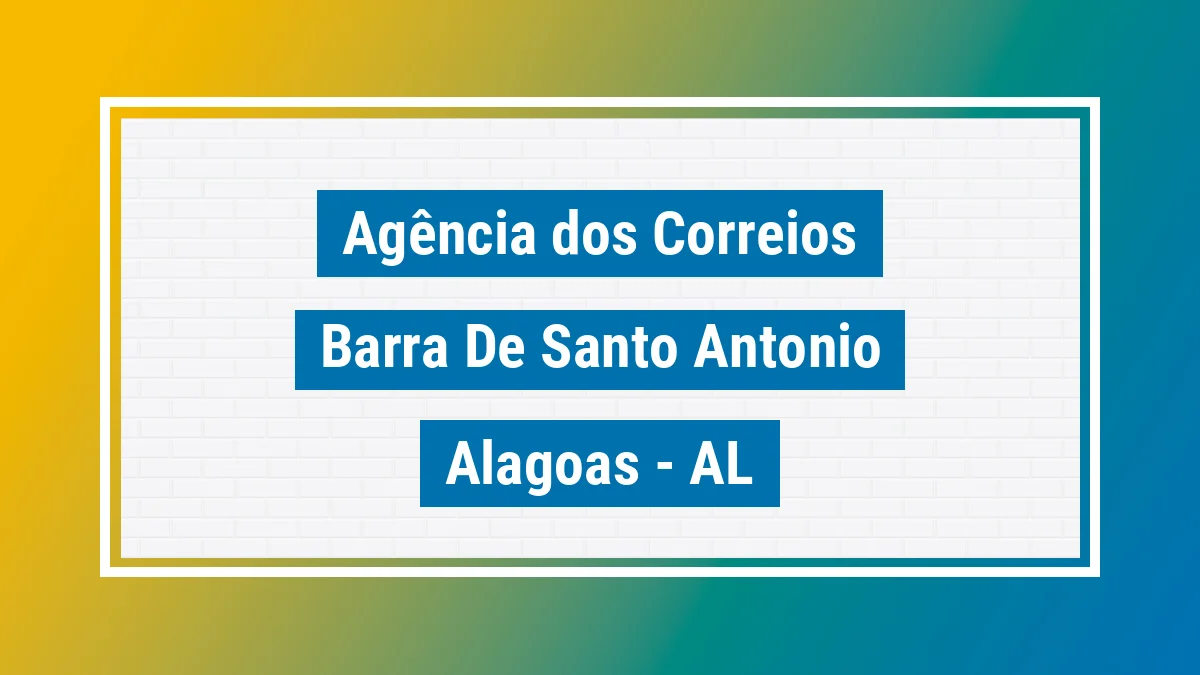 Imagem ilustrativa correios Barra de Santo Antônio AL