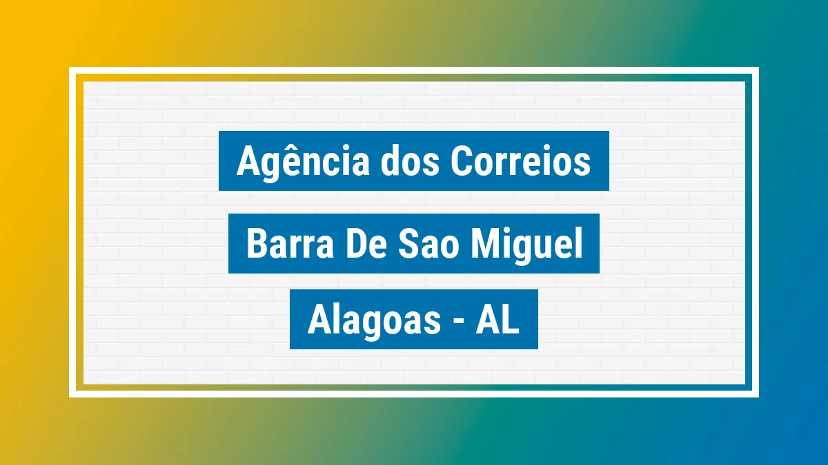 Imagem ilustrativa correios Barra de São Miguel AL