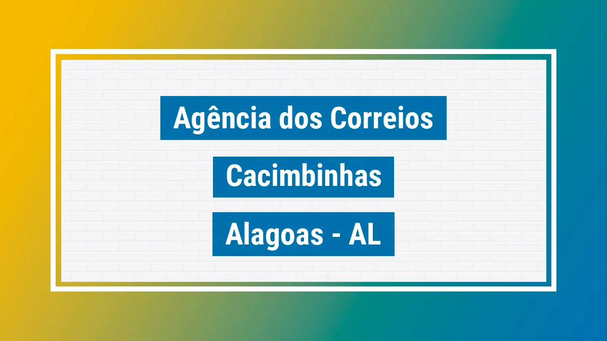 Imagem ilustrativa correios Cacimbinhas AL