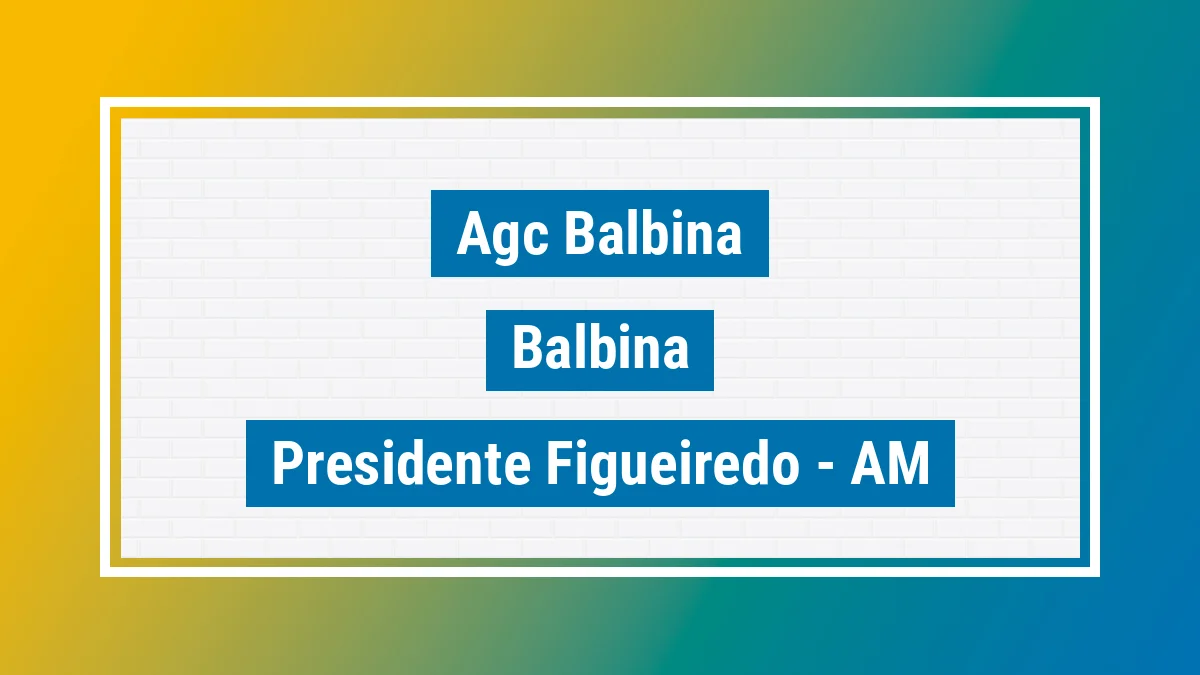 Unidade de agência dos Correios Agc Balbina Balbina Presidente Figueiredo AM