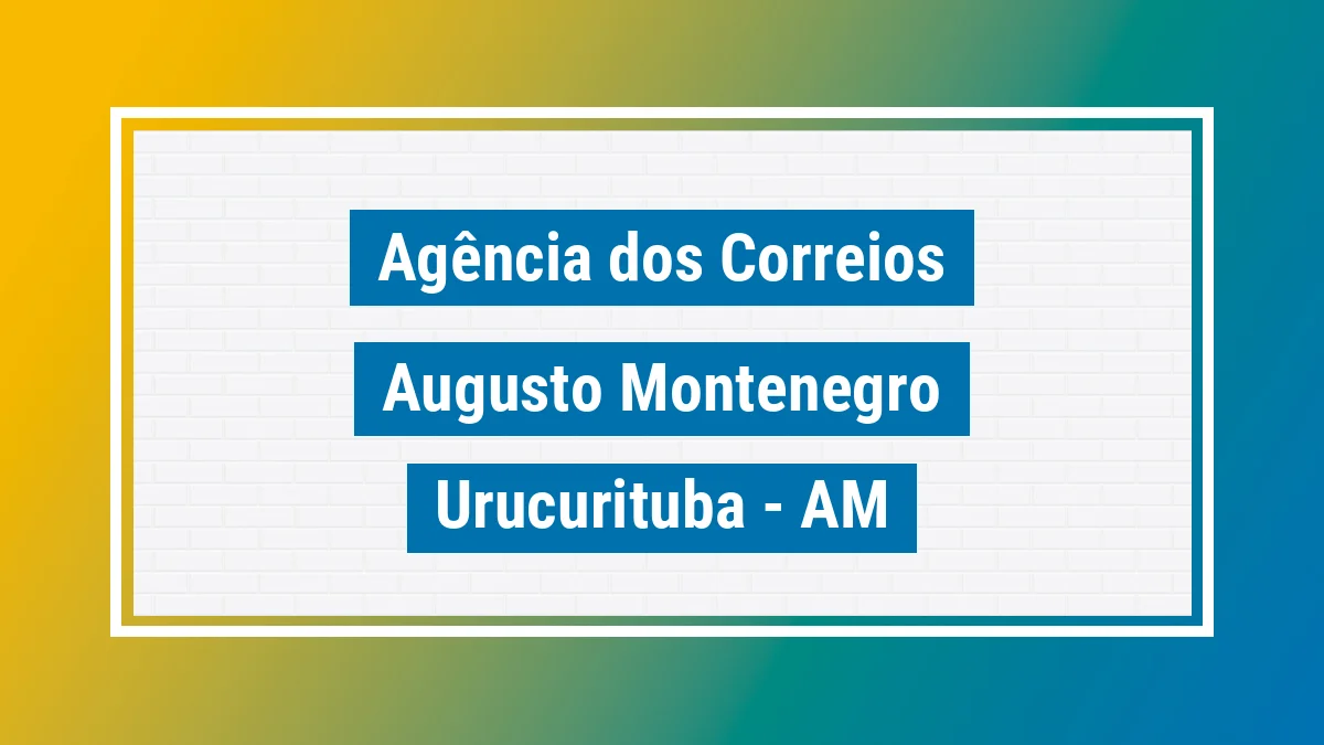 Imagem ilustrativa correios Augusto Montenegro Urucurituba AM