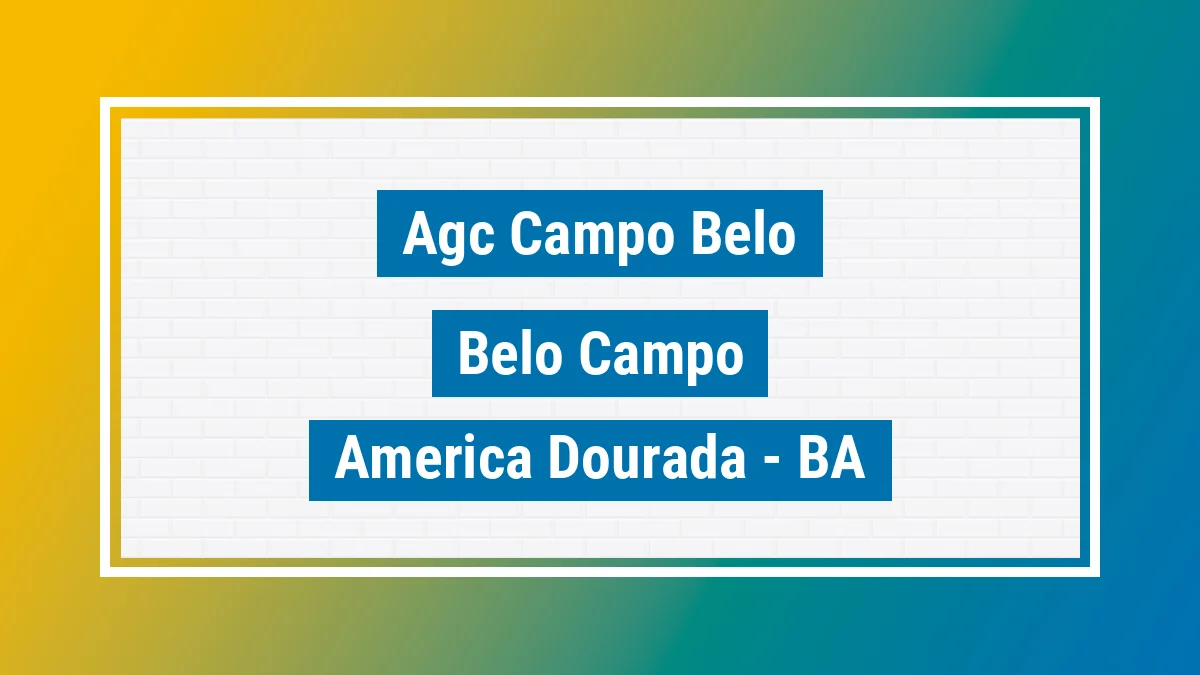 Unidade de agência dos Correios Agc Campo Belo Belo Campo América Dourada BA