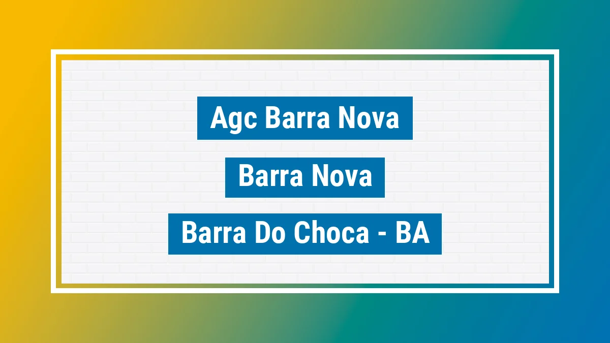 Unidade de agência dos Correios Agc Barra Nova Barra Nova Barra do Choça BA