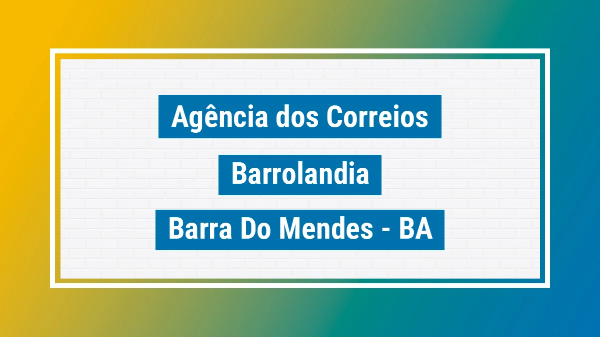 Imagem ilustrativa correios Barrolandia Barra do Mendes BA