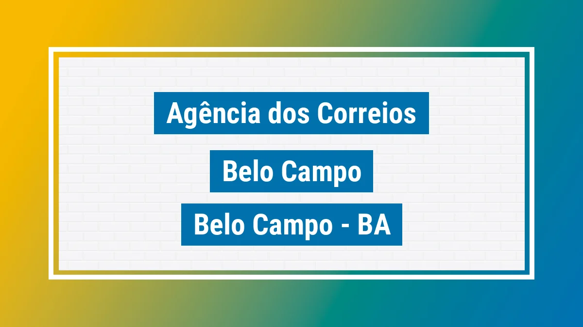 Imagem ilustrativa correios Belo Campo Belo Campo BA