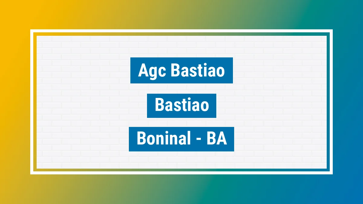 Unidade de agência dos Correios Agc Bastiao Bastião Boninal BA