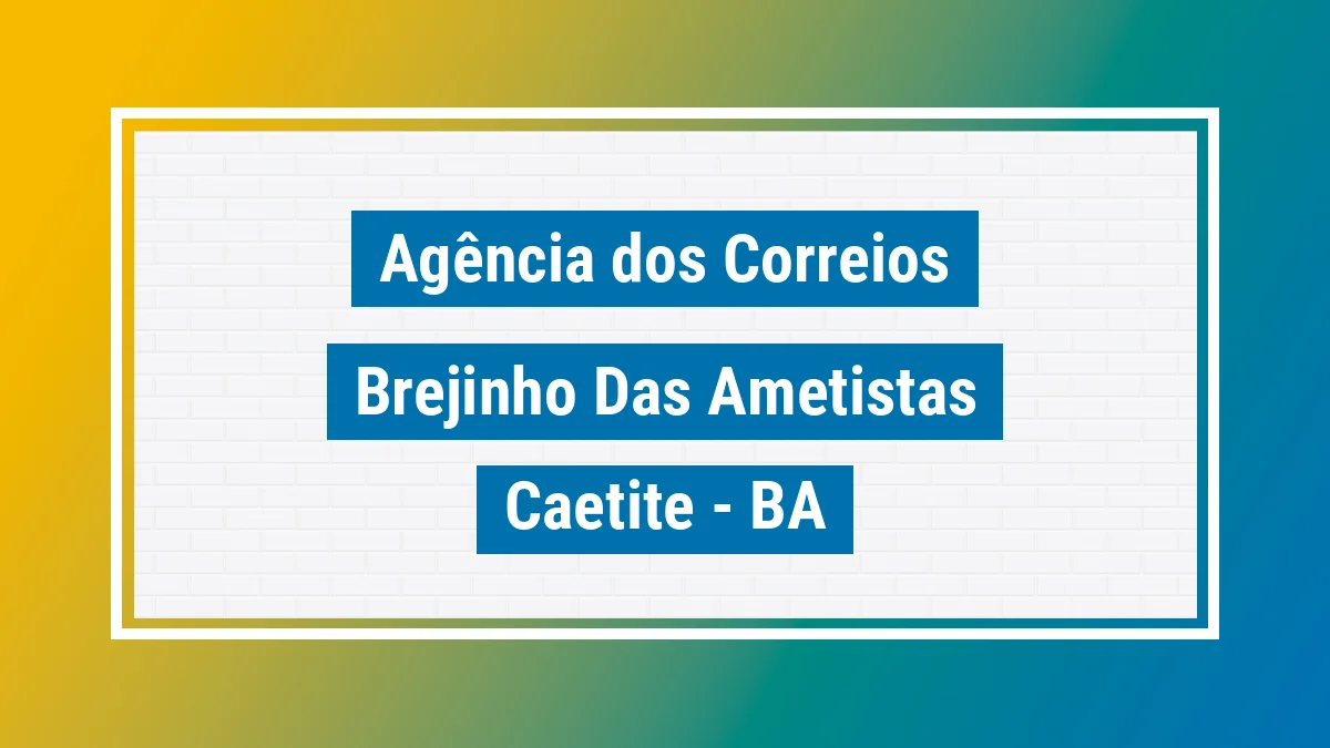 Imagem ilustrativa correios Brejinho das Ametistas Caetité BA