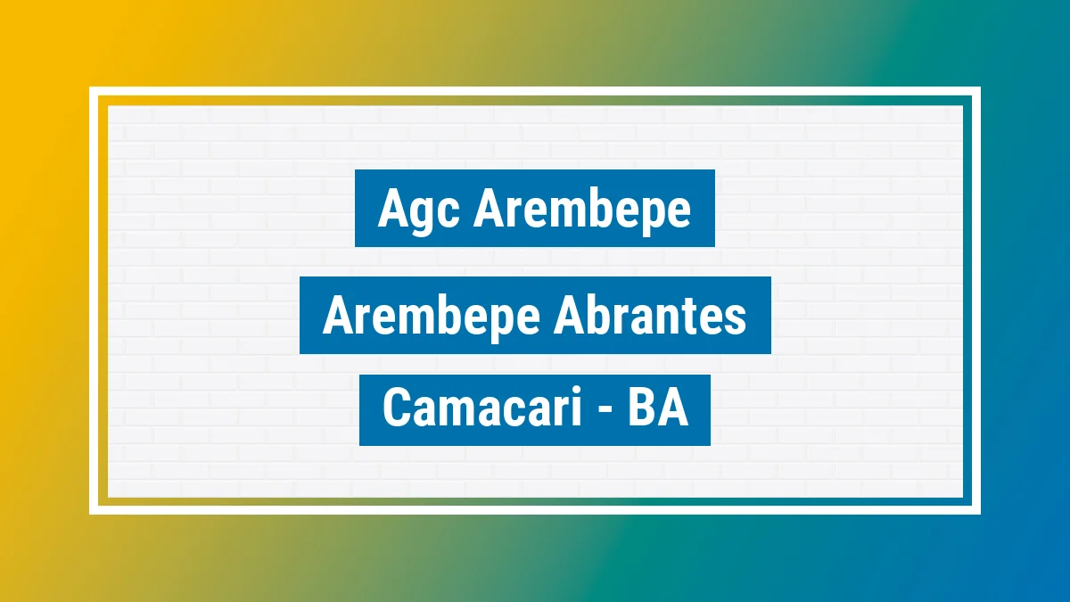 Unidade de agência dos Correios Agc Arembepe Arembepe (abrantes) Camaçari BA