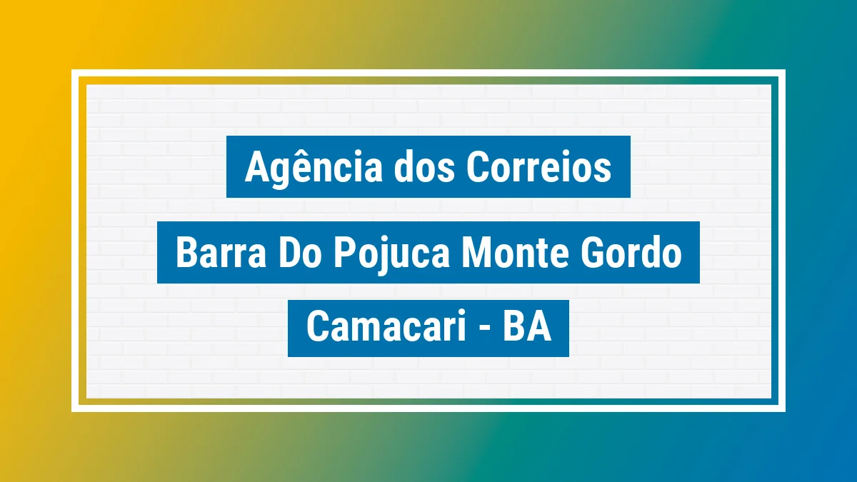 Imagem ilustrativa correios Barra do Pojuca (monte Gordo) Camaçari BA