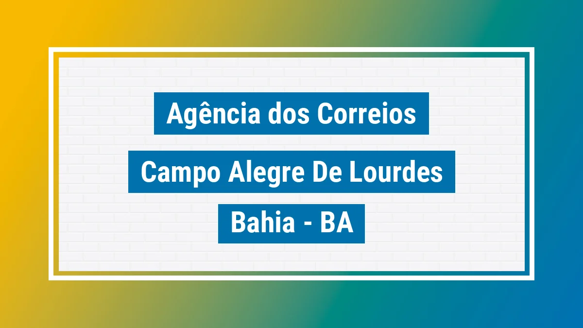 Imagem ilustrativa correios Campo Alegre de Lourdes BA