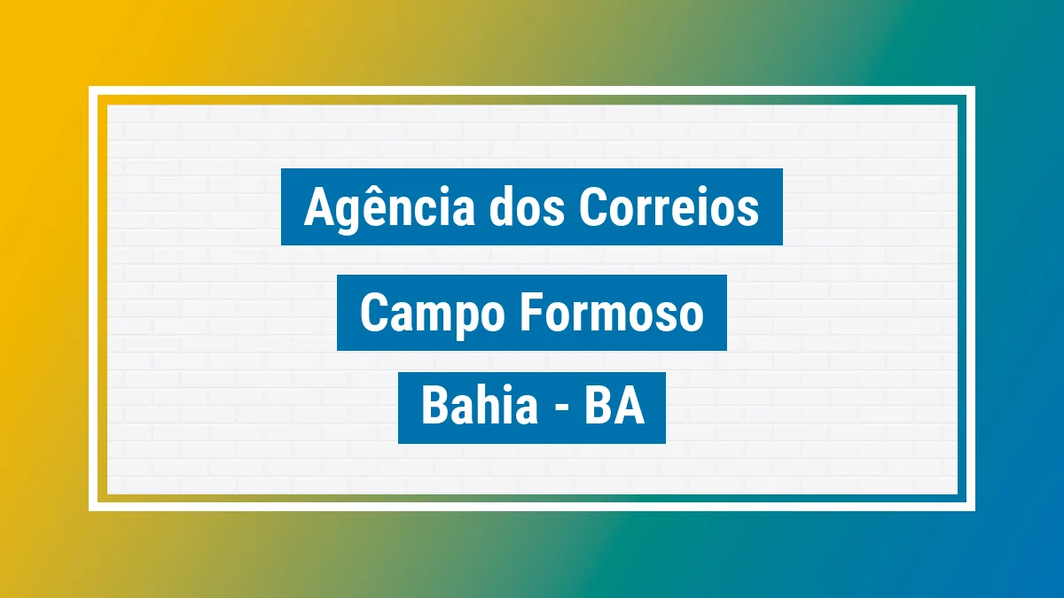 Imagem ilustrativa correios Campo Formoso BA