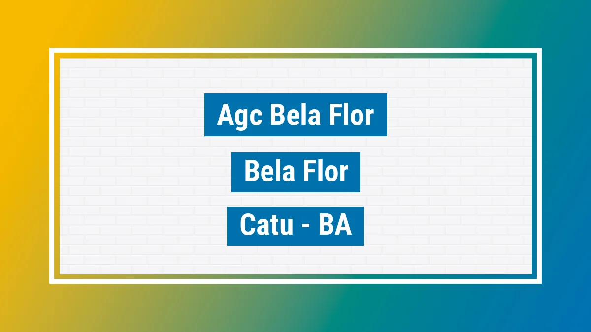 Unidade de agência dos Correios Agc Bela Flor Bela Flor Catu BA