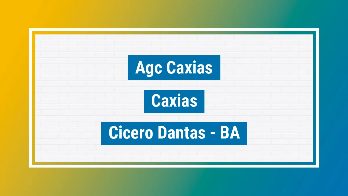 Unidade de agência dos Correios Agc Caxias Caxias Cícero Dantas BA