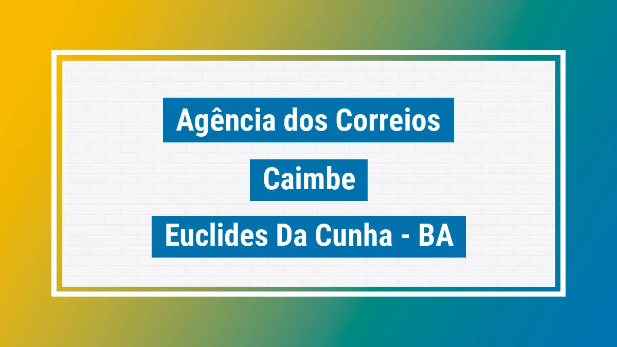 Imagem ilustrativa correios Caimbé Euclides da Cunha BA