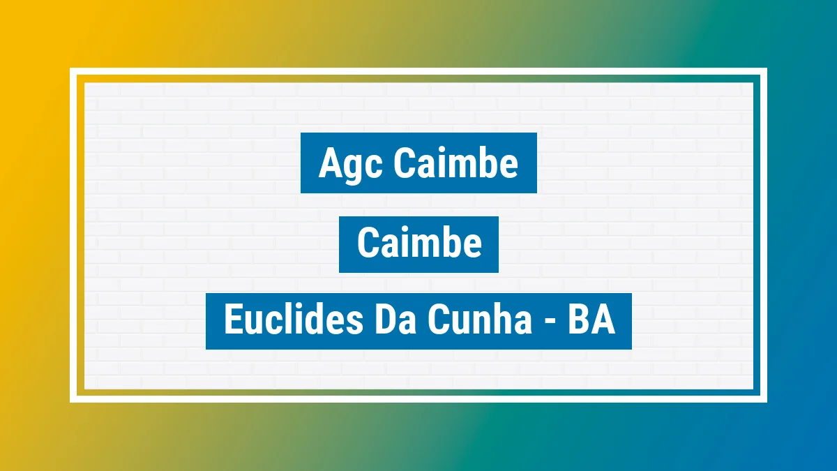 Unidade de agência dos Correios Agc Caimbe Caimbé Euclides da Cunha BA