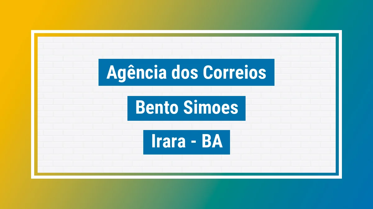 Imagem ilustrativa correios Bento Simões Irará BA