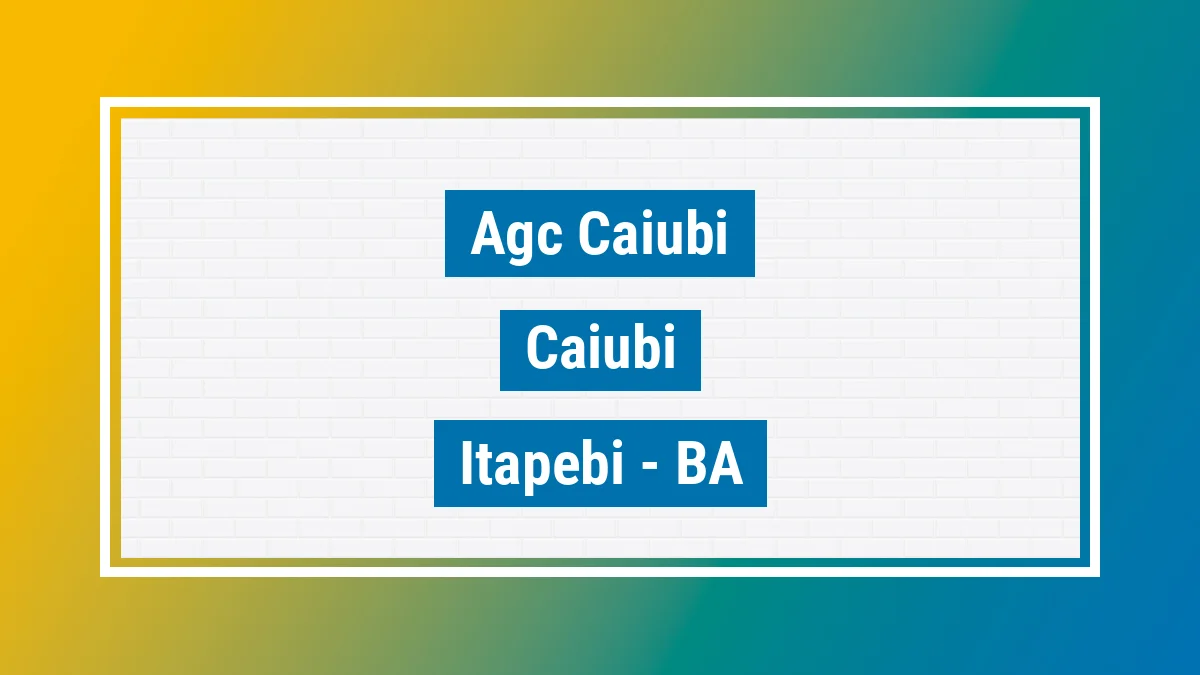 Unidade de agência dos Correios Agc Caiubi Caiubi Itapebi BA