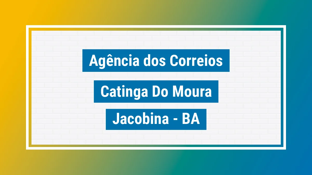 Imagem ilustrativa correios Catinga do Moura Jacobina BA