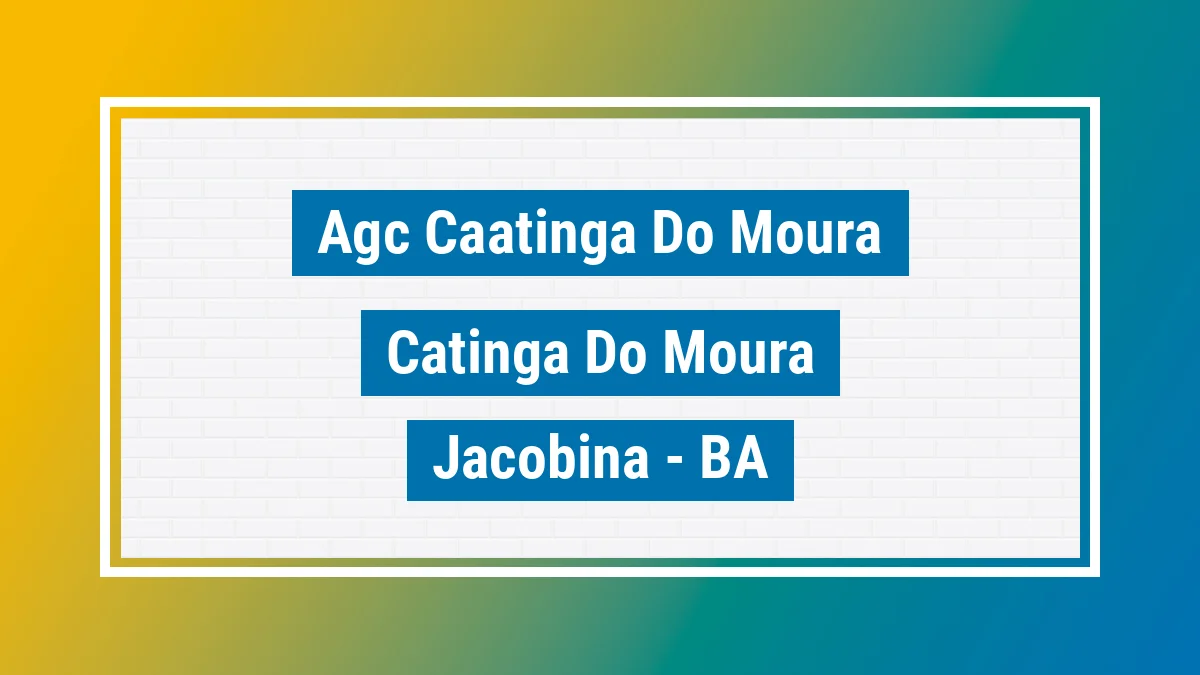 Unidade de agência dos Correios Agc Caatinga do Moura Catinga do Moura Jacobina BA