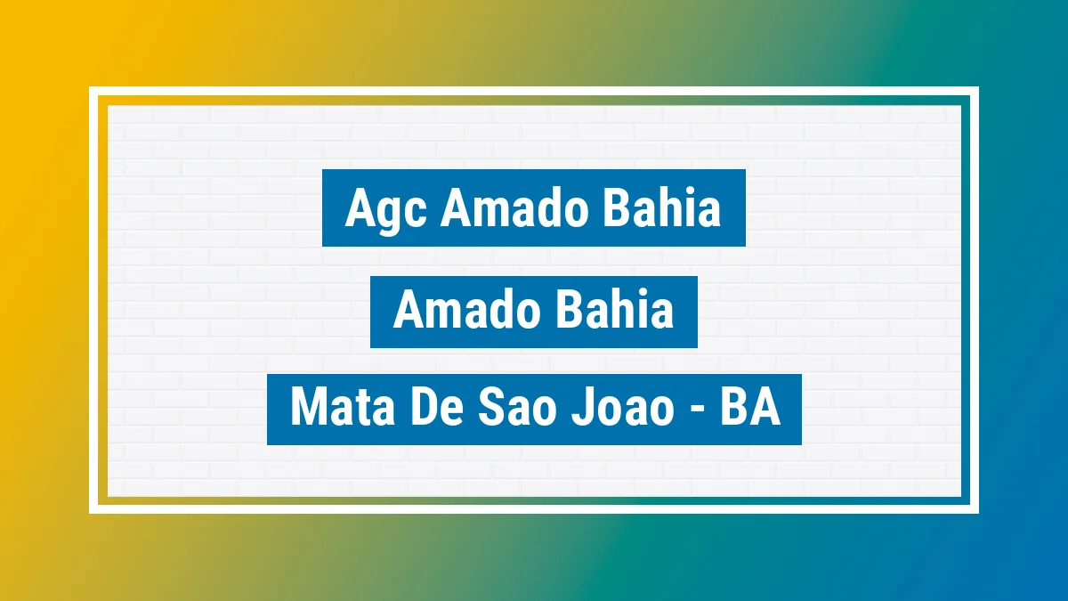 Unidade de agência dos Correios Agc Amado Bahia Amado Bahia Mata de São João BA