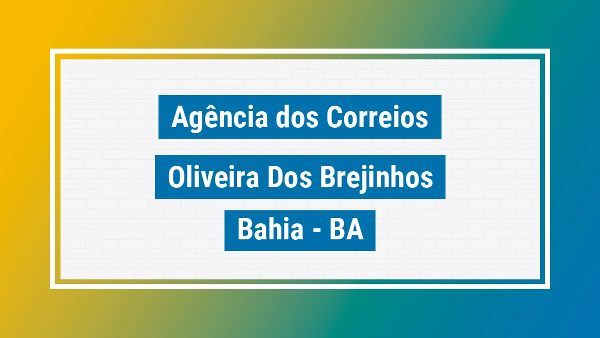 Imagem ilustrativa correios Oliveira dos Brejinhos BA