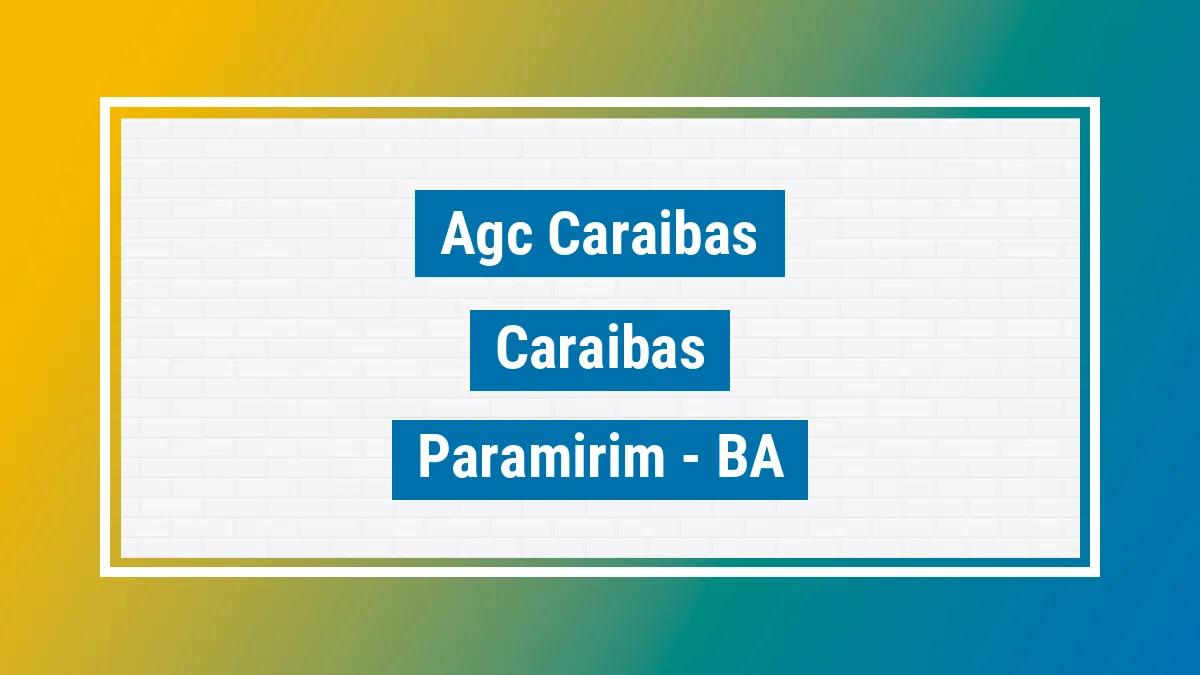 Unidade de agência dos Correios Agc Caraibas Caraíbas Paramirim BA