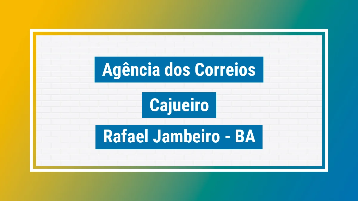 Imagem ilustrativa correios Cajueiro Rafael Jambeiro BA