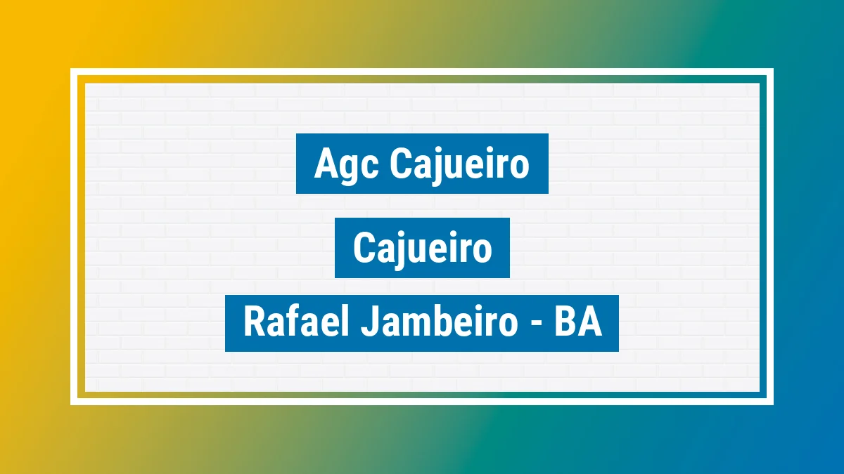 Unidade de agência dos Correios Agc Cajueiro Cajueiro Rafael Jambeiro BA