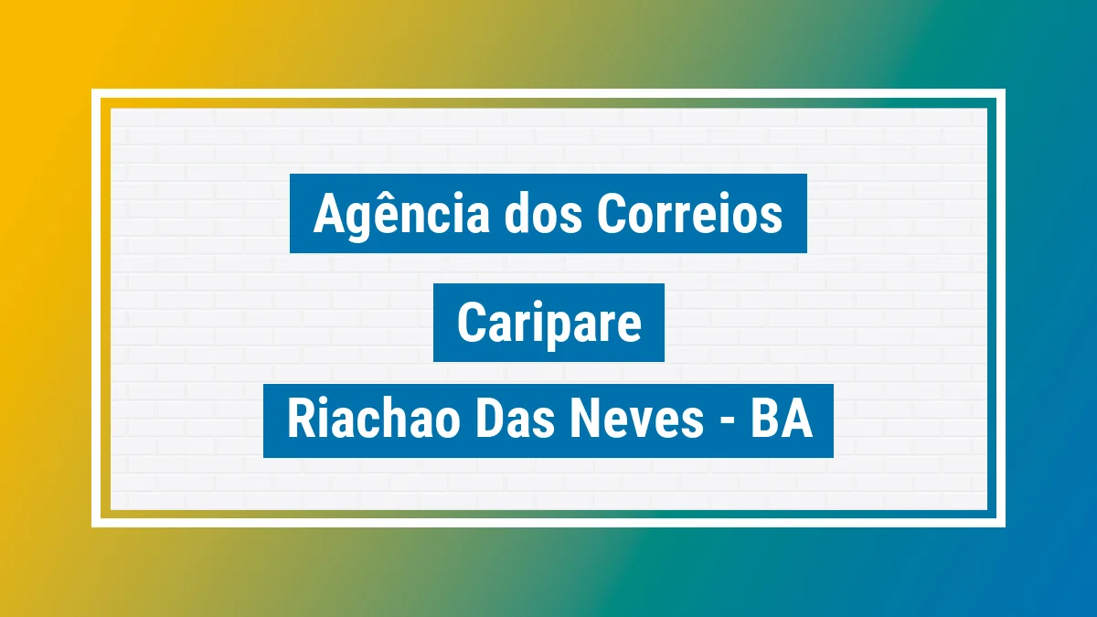 Imagem ilustrativa correios Caripare Riachão das Neves BA