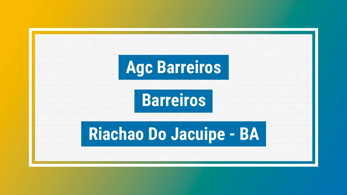 Unidade de agência dos Correios Agc Barreiros Barreiros Riachão do Jacuípe BA