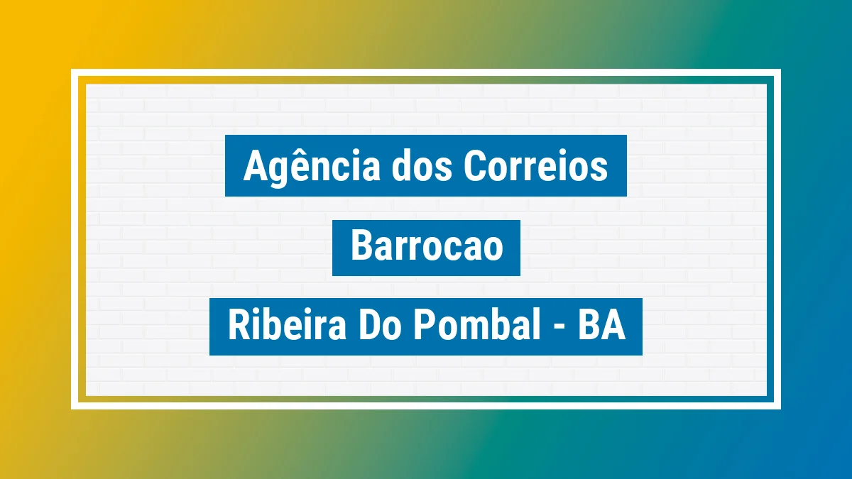 Imagem ilustrativa correios Barrocão Ribeira do Pombal BA