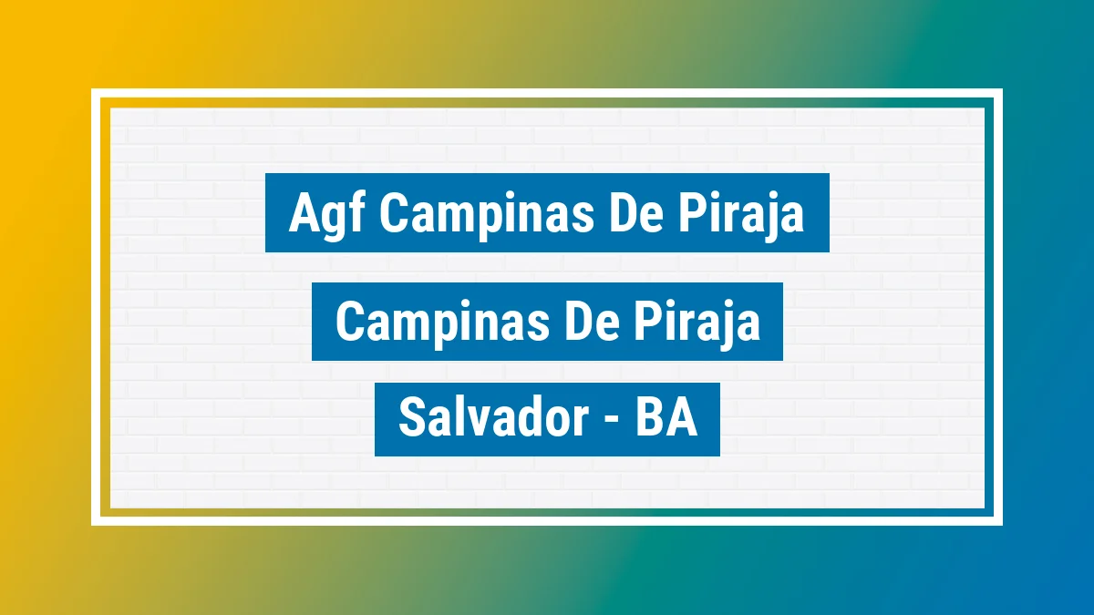 Unidade de agência dos Correios Agf Campinas de Piraja Campinas de Pirajá Salvador BA