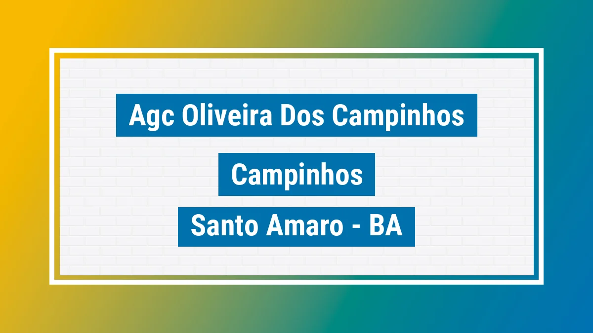 Unidade de agência dos Correios Agc Oliveira dos Campinhos Campinhos Santo Amaro BA