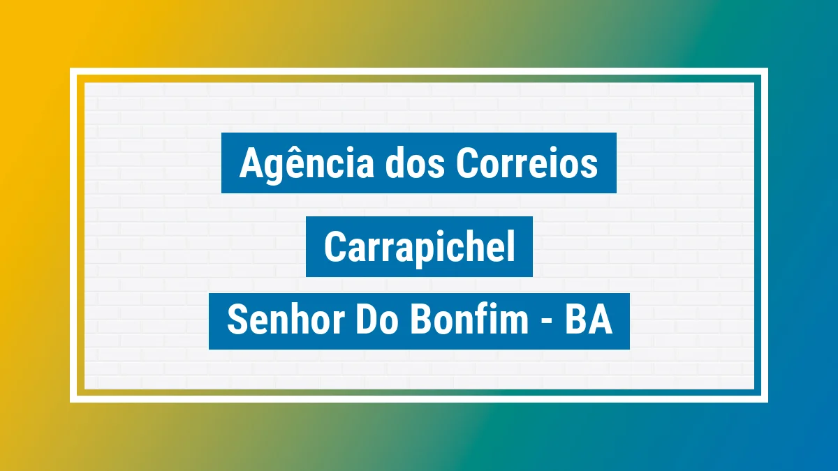 Imagem ilustrativa correios Carrapichel Senhor do Bonfim BA