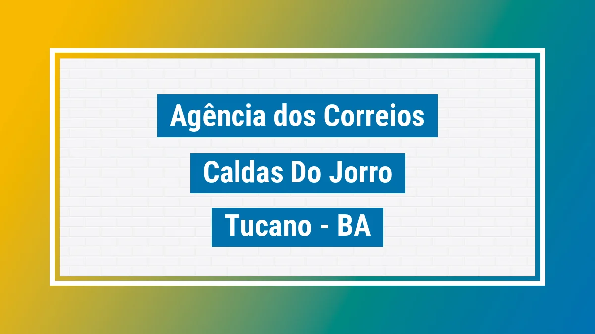 Imagem ilustrativa correios Caldas do Jorro Tucano BA