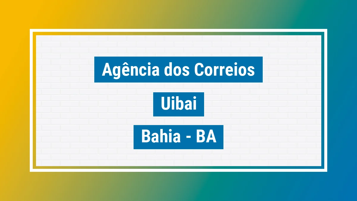 Imagem ilustrativa correios Uibaí BA