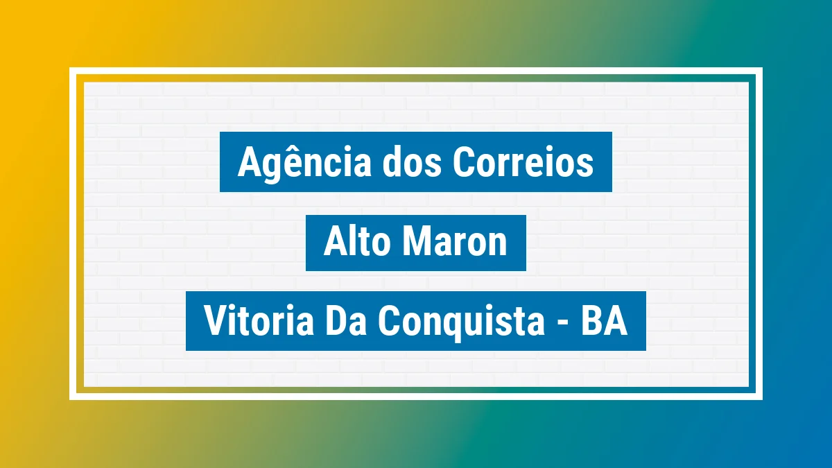 Imagem ilustrativa correios Alto Maron Vitória da Conquista BA