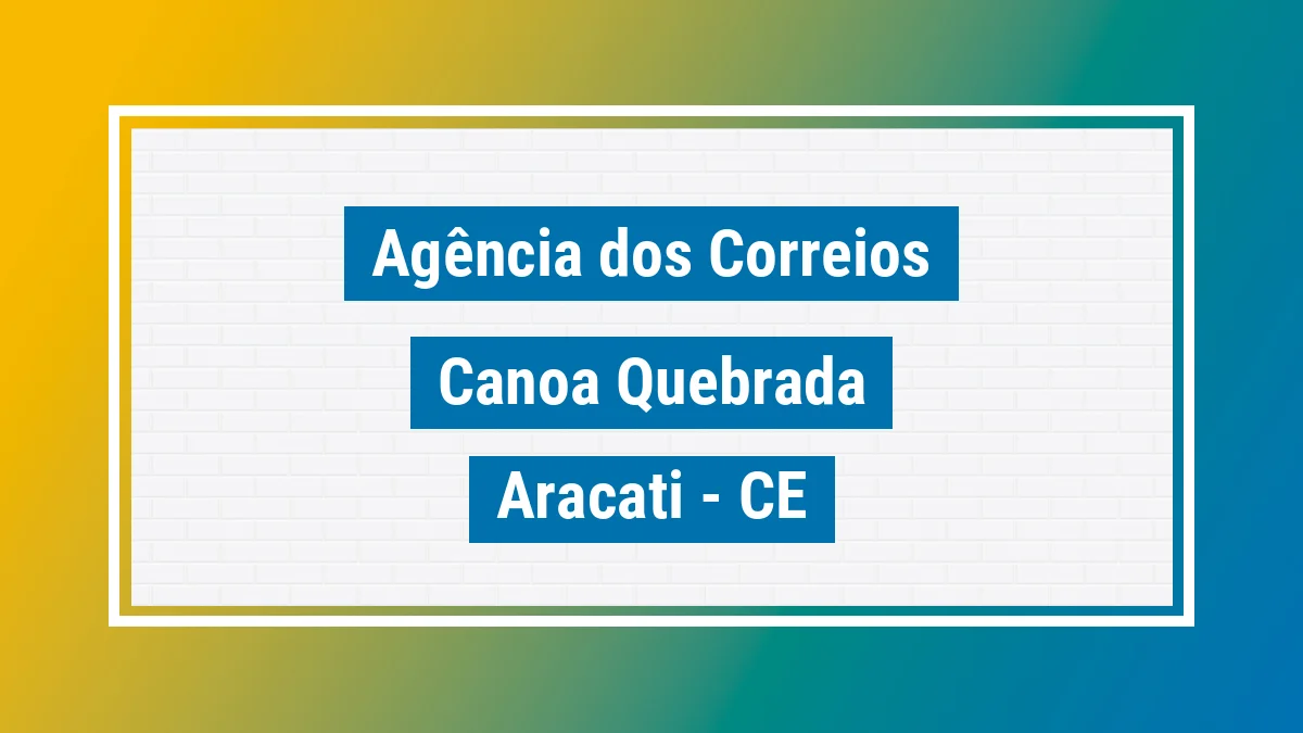 Imagem ilustrativa correios Canoa Quebrada Aracati CE