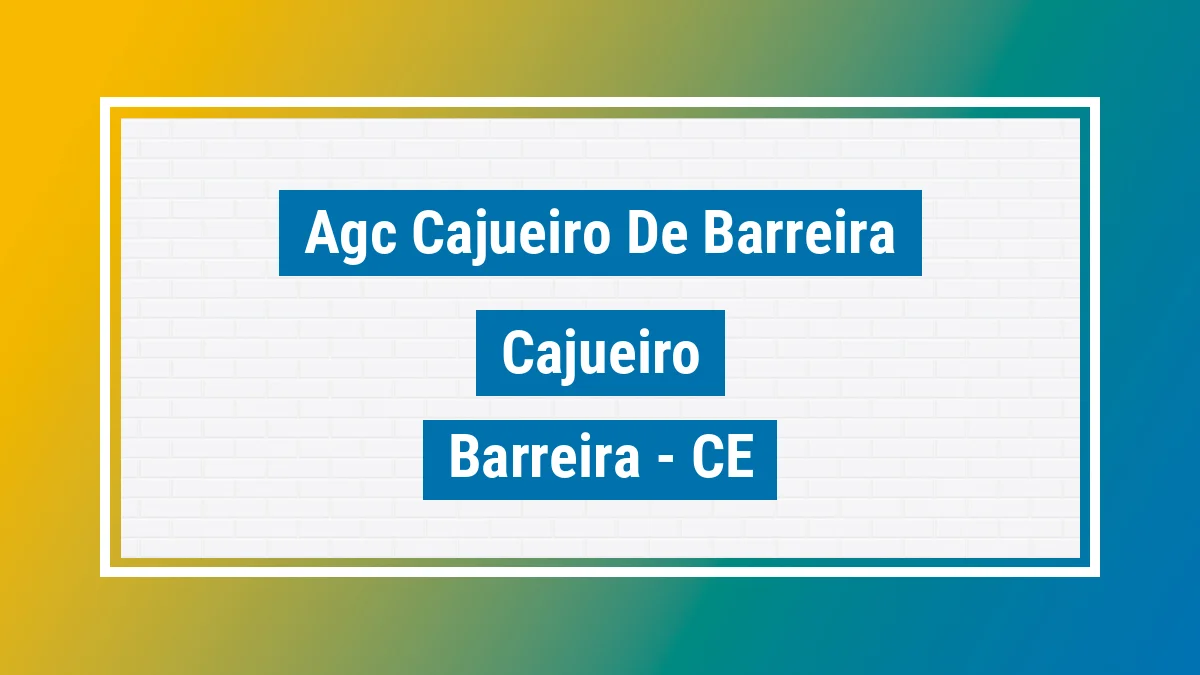 Unidade de agência dos Correios Agc Cajueiro de Barreira Cajueiro Barreira CE