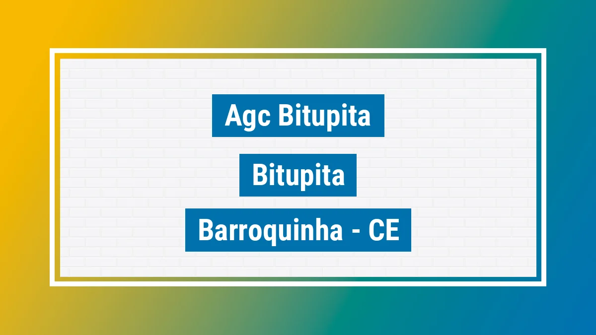 Unidade de agência dos Correios Agc Bitupita Bitupitá Barroquinha CE