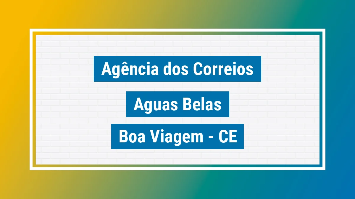 Imagem ilustrativa correios Águas Belas Boa Viagem CE
