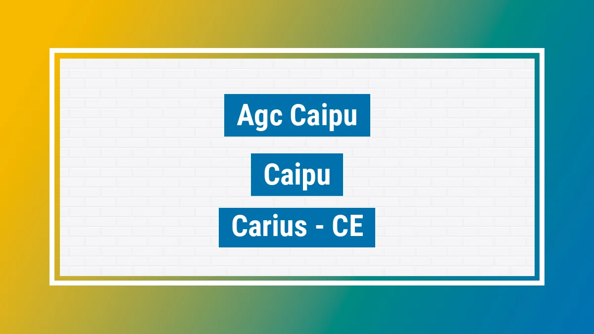 Unidade de agência dos Correios Agc Caipu Caipu Cariús CE