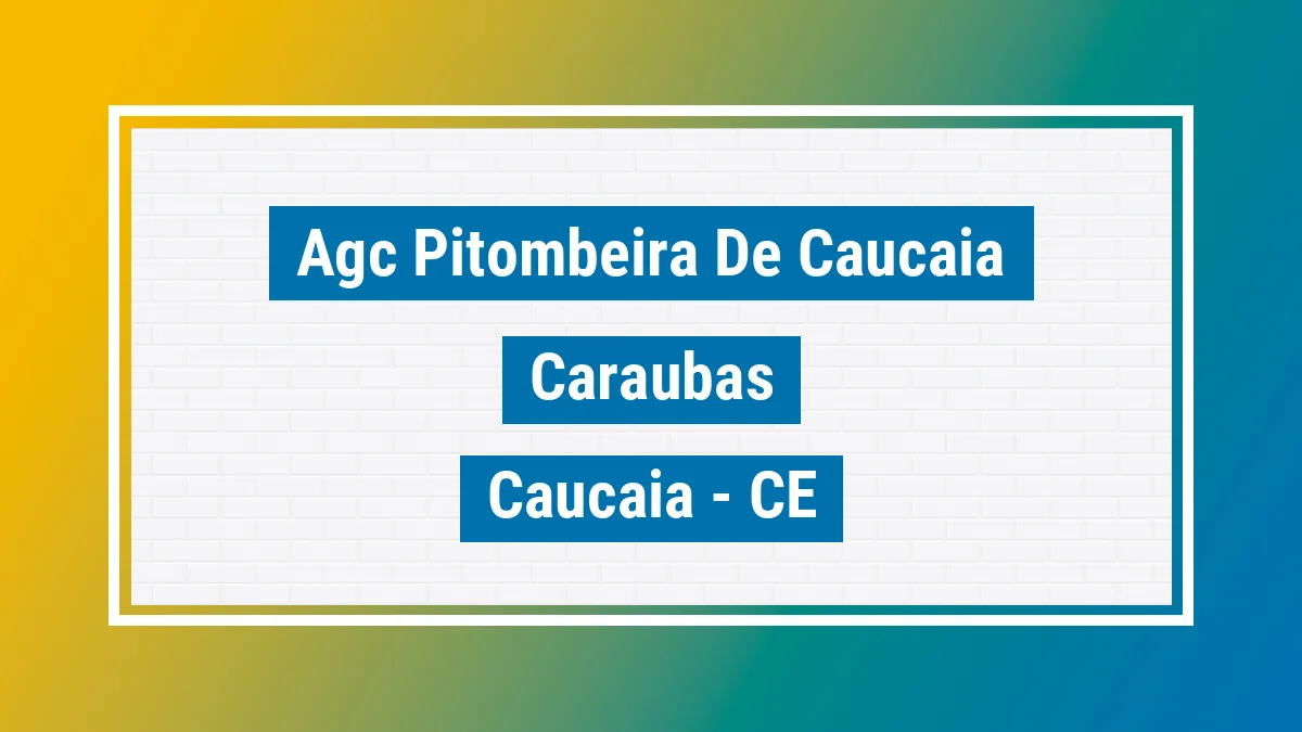 Unidade de agência dos Correios Agc Pitombeira de Caucaia Caraúbas Caucaia CE