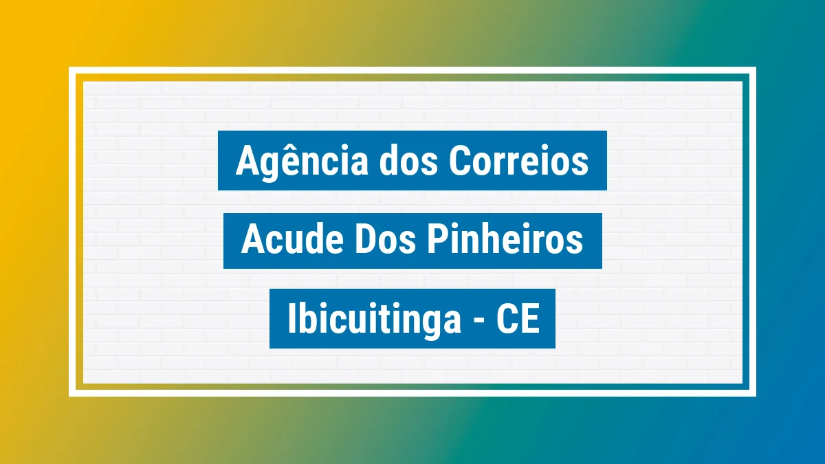 Imagem ilustrativa correios Açude dos Pinheiros Ibicuitinga CE