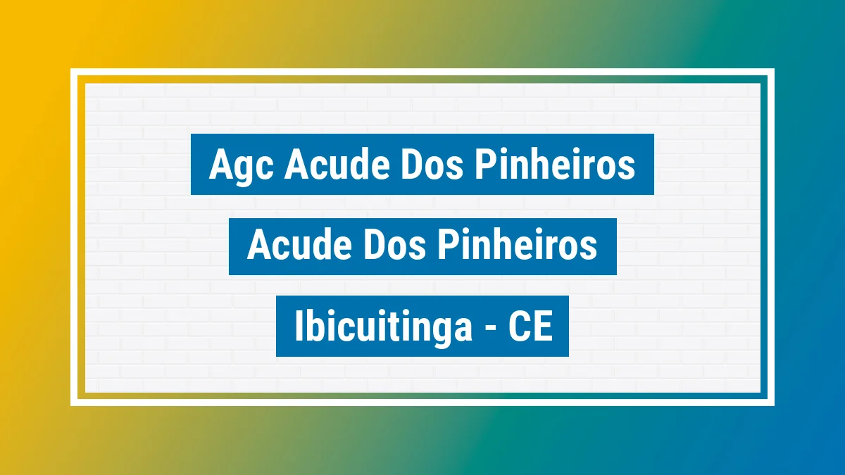 Unidade de agência dos Correios Agc Acude dos Pinheiros Açude dos Pinheiros Ibicuitinga CE