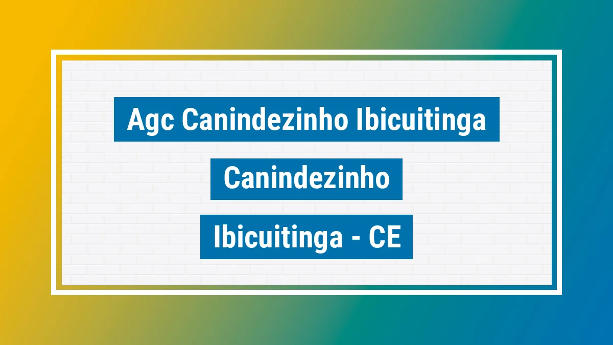 Unidade de agência dos Correios Agc Canindezinho Ibicuitinga Canindezinho Ibicuitinga CE