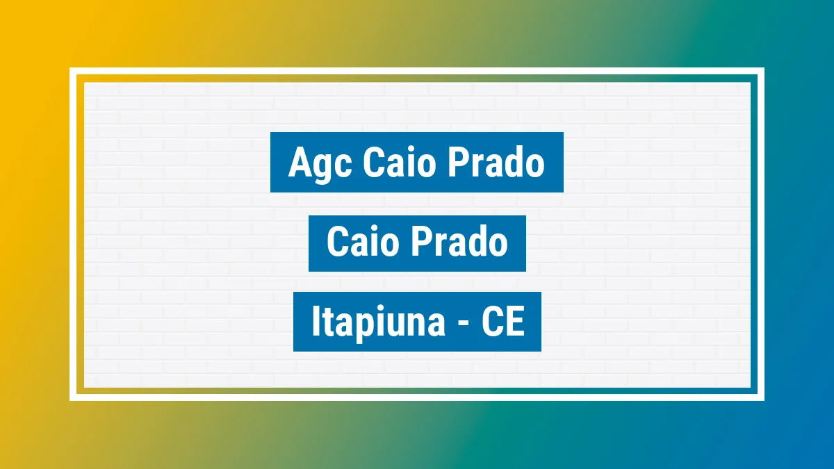 Unidade de agência dos Correios Agc Caio Prado Caio Prado Itapiúna CE