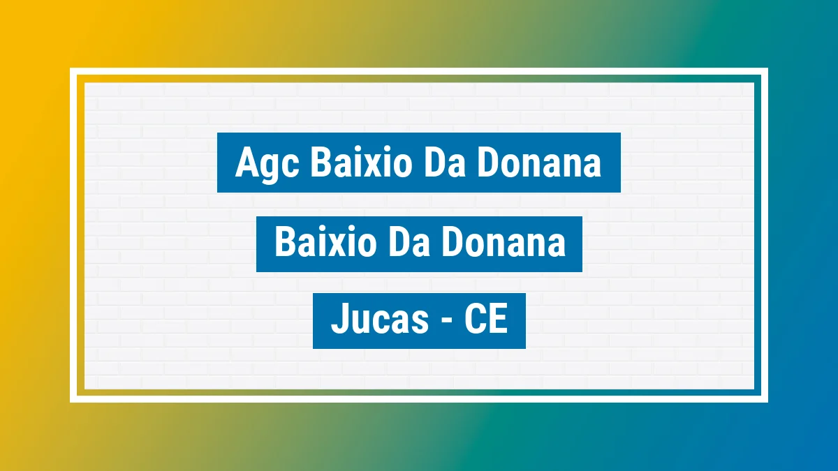 Unidade de agência dos Correios Agc Baixio da Donana Baixio da Donana Jucás CE