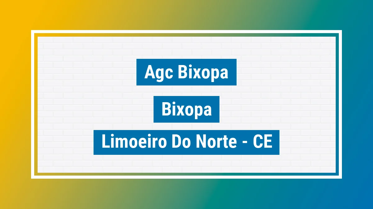 Unidade de agência dos Correios Agc Bixopa Bixopa Limoeiro do Norte CE